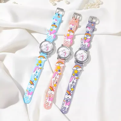 3D Cartoon Car Kids’ Watch – Colorful Silicone Strap Edition